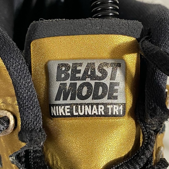 Nike Marshawn Lynch x Lunar TR1 “Beast Mode” Size 8.5 Gold/Black - Picture 15 of 15